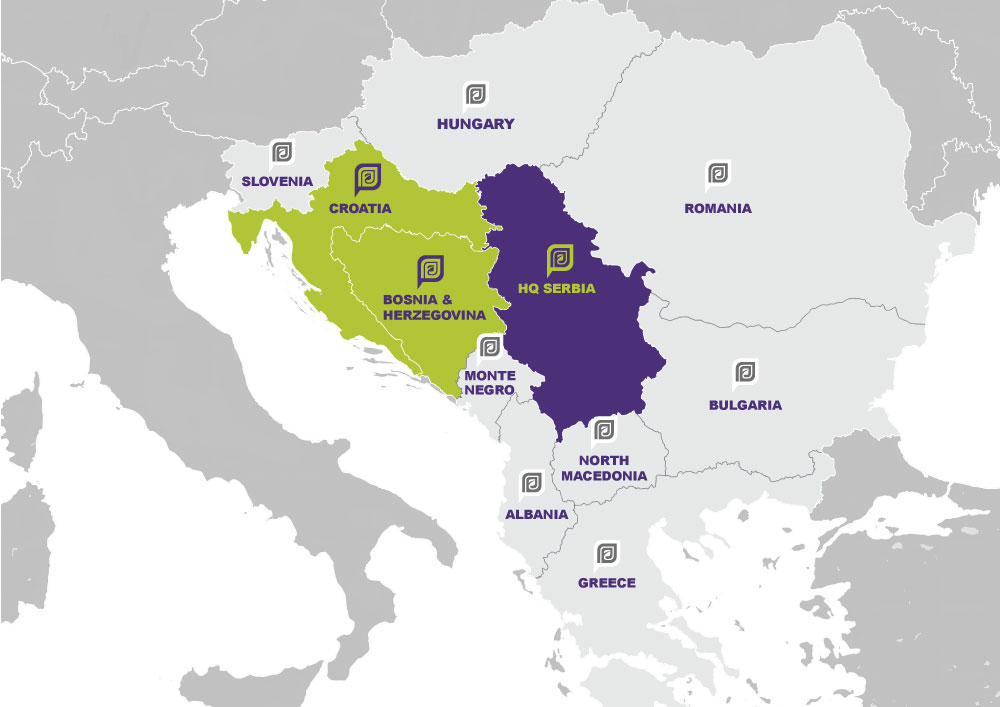 Mapa prisustva Patent Co.